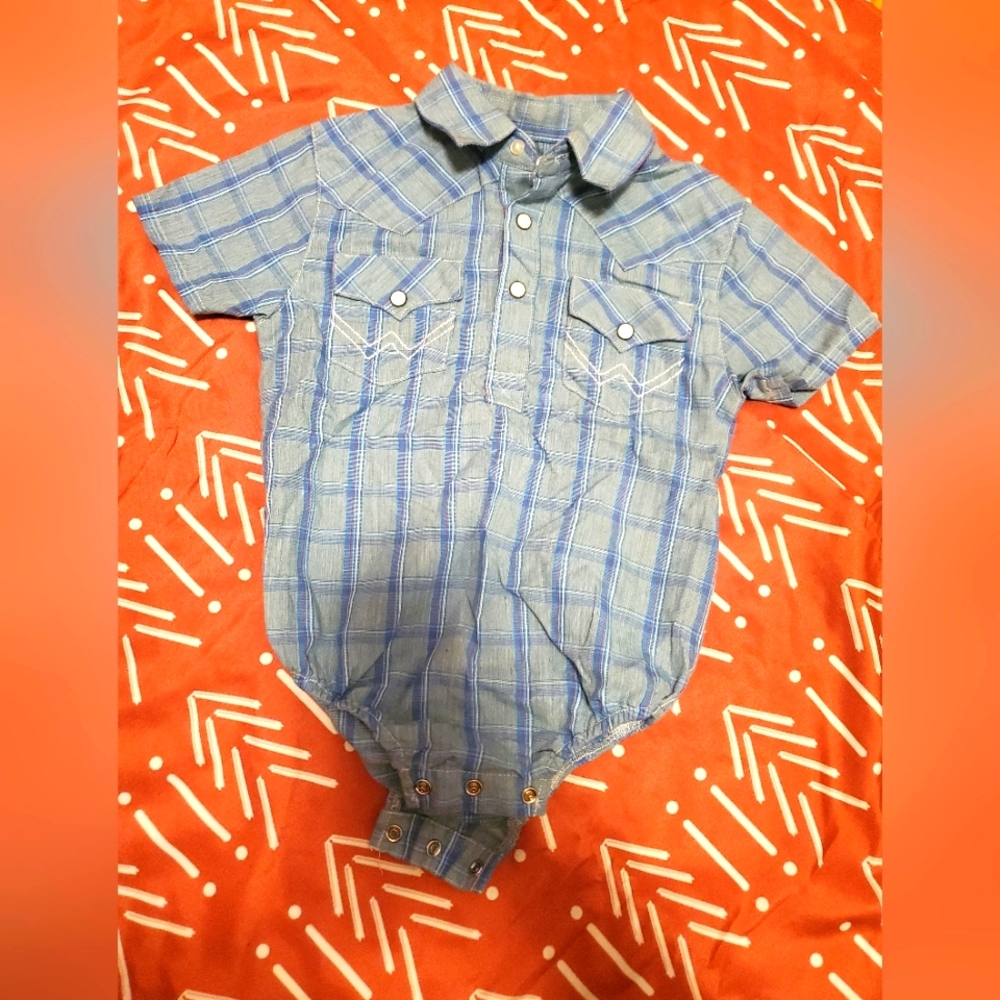 Wrangler Plaid 24 mo onsie